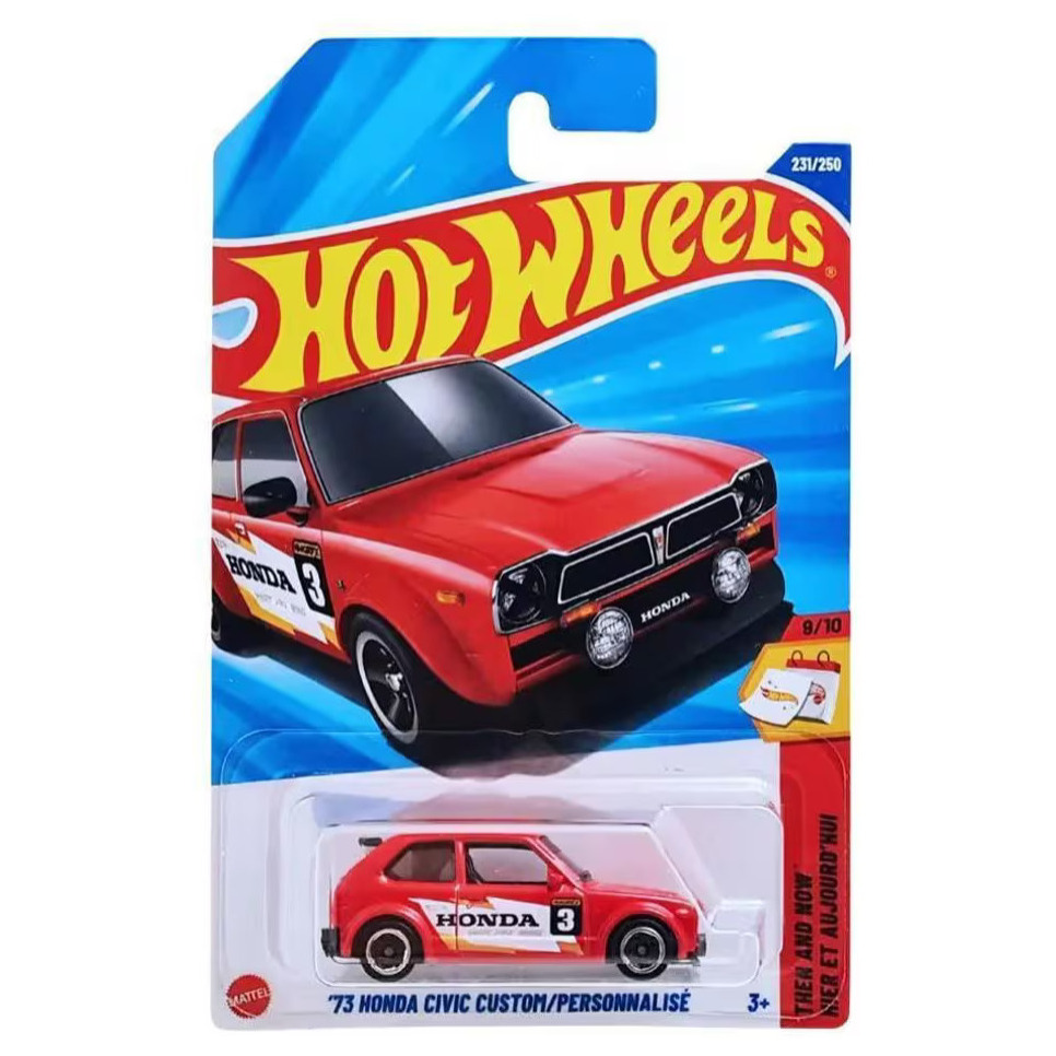 Miniatura HONDA CIVIC "73 CUSTOM/PERSONNALISÉ - Escala 1:64 - Hot Wheels - MATTEL