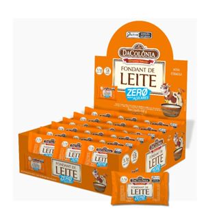 Fondant de Leite Zero Açúcar DaColônia – 25g | Caixa com 18 Unidades em Oferta na Shopee
