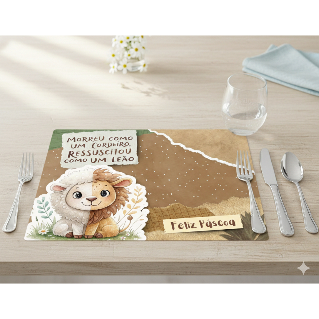 ENVIO RÁPIDO - Jogo Americano Descartável de Pascoa / Linha Páscoa e Cristão / Toalha de Papel. em Oferta na Shopee