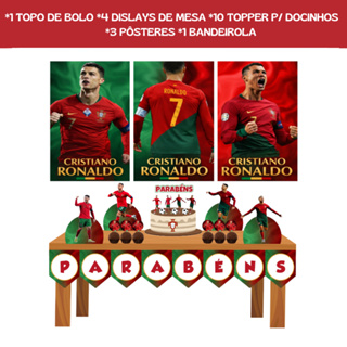 Kit Festa Em Casa - Cristiano Ronaldo - CR7 - Só Um Bolinho em Oferta na Shopee