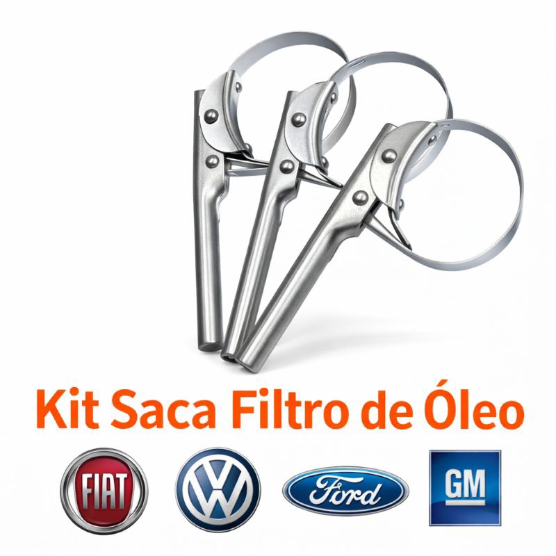 Kit Jogo Saca Filtros Populares Nacionais, Fiat, Ford, Volkswagen e GM Chevrolet e Motos