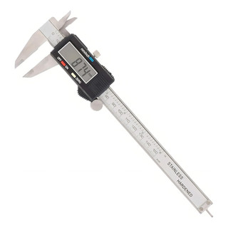 Paquimetro Digital 150mm em Inox Com Estojo e Bateria Extra Instrumento de Medições Precisas Eletronico