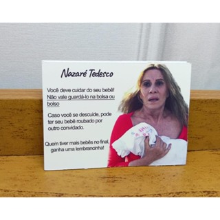 Tag chá de bebê Nazaré Tedesco - brincadeira chá de bebê Nazaré - Nazaré Tedesco - Chá de bebê em Oferta na Shopee