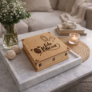 Kit 10 Caixas Laser Passa Fita Páscoa 15x15x5 Mdf Presente Lembrancinha Decoração em Oferta na Shopee