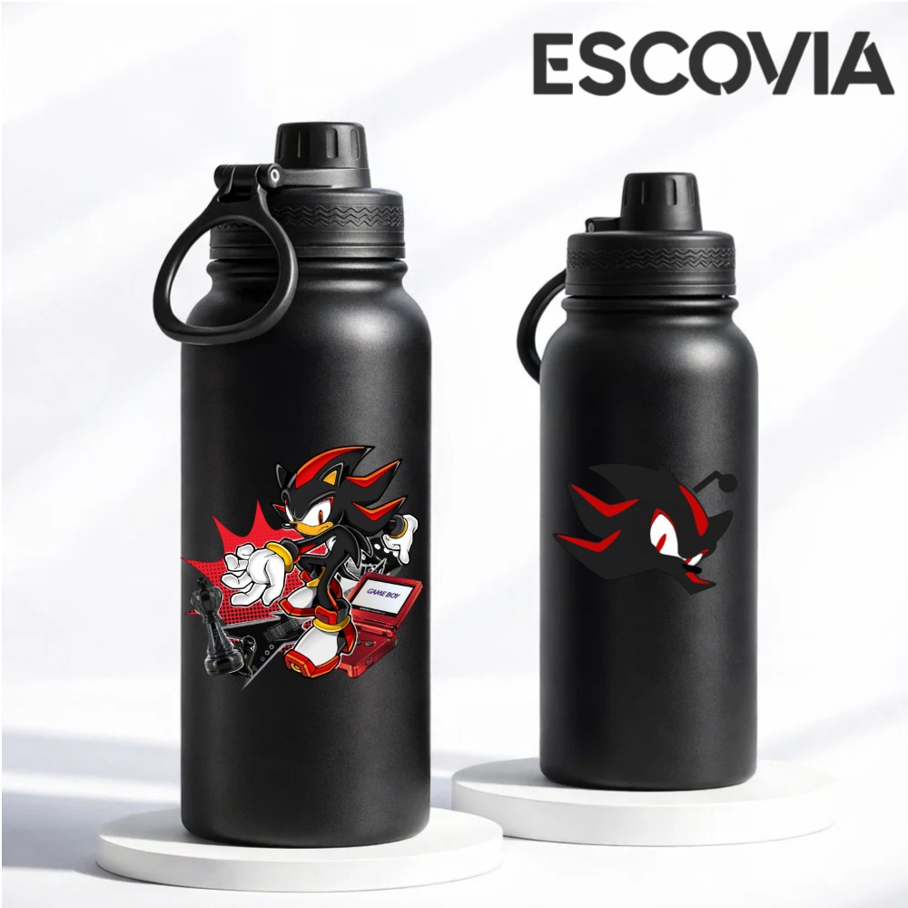 Garrafa Térmica Aço Inoxidavel Sonic Shadow the Hedgehog Infantil com tampa e Alça 600ml em Oferta na Shopee
