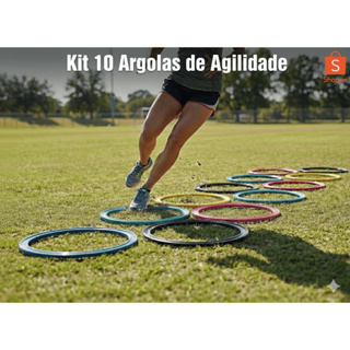 Kit 10 Argolas de Agilidade Polipropileno 41x35cm Treino Funcional em Oferta na Shopee