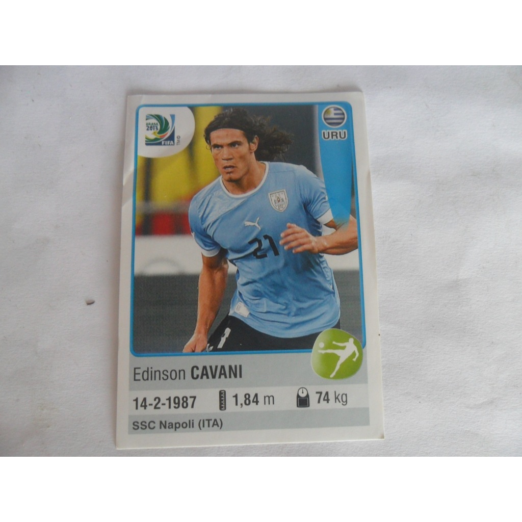 Figurinha Edinson Cavani copa das confederações 2013