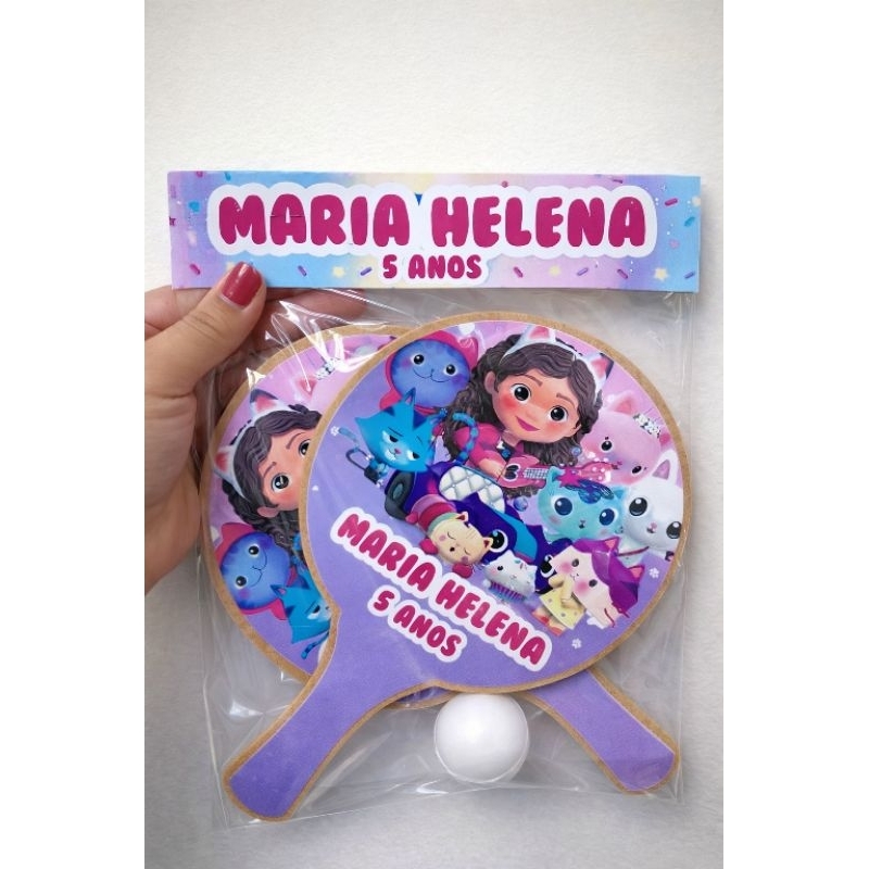 6 KIT Raquetes de ping pong Lembrancinha personalizada Festa Infatil