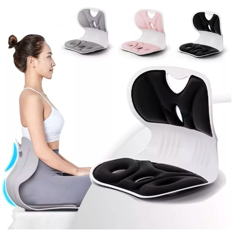Almofada Ergonomica S Suporte Lombar Corrige Postura Conforto para Longas Horas Sentado em Oferta na Shopee