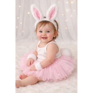 Saia tutu bebê coelhinha pascoa fantasia em Oferta na Shopee