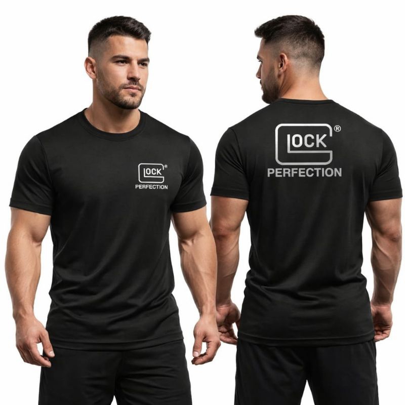 Camiseta Masculina Dry Fit Premium Preta Perfection Estampa Tática Academia Esporte Manga Curta