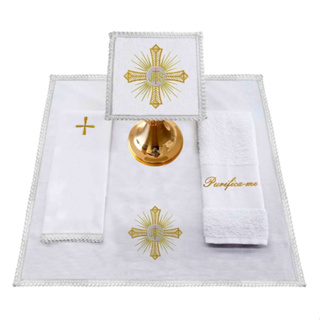Alfaias Litúrgicas Kit Completo para Altar Igreja Católica Cores Liturgicas Cruz em Oferta na Shopee