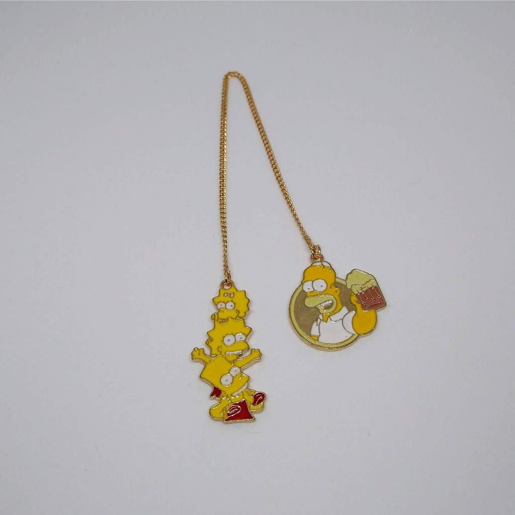 Marcador de Página Metal Os Simpsons Presente Leitor | Marcador Store