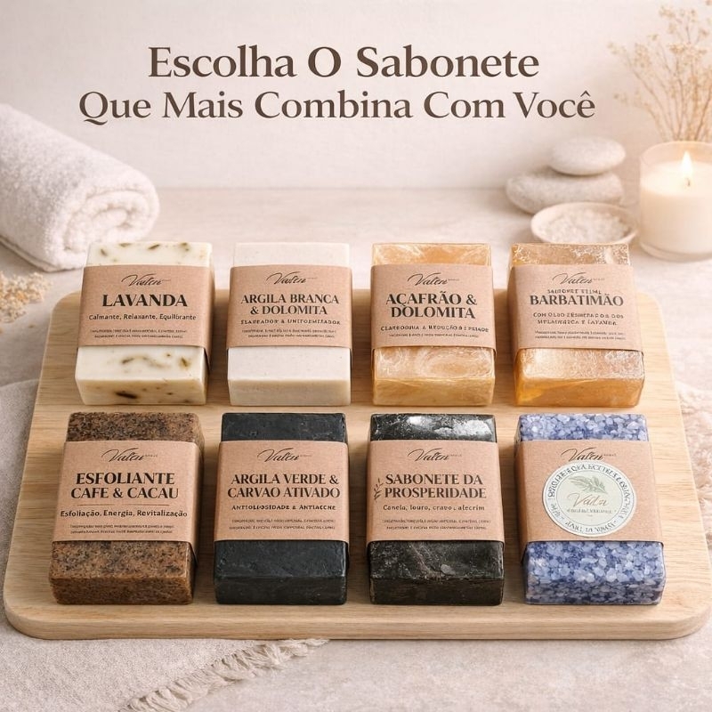 Sabonetes Artesanais com Oleos Essenciais Açafrão e Dolomita /Lavanda/Carvão/Argila Verde/Anil em Oferta na Shopee