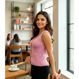 Colete de Tricô Modal com Botões: Tendência e Versatilidade ao Seu Alcance em Oferta na Shopee