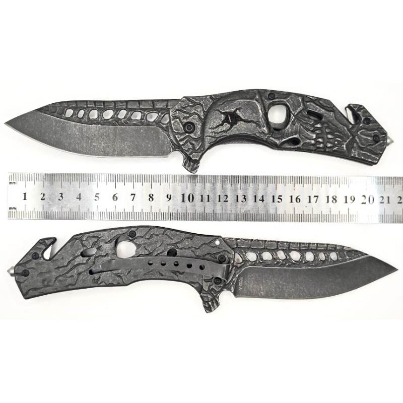 Canivete Top Desenho de relevo Semi Automatico Com Clip e Trava TC32AB CORTE ABSOLUTO em Oferta na Shopee