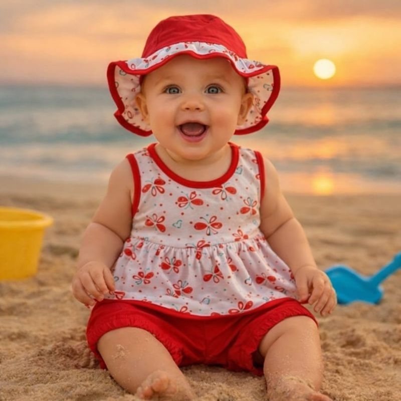 Roupinha de Bebê Menina Conjunto Com Chapéu em Oferta na Shopee