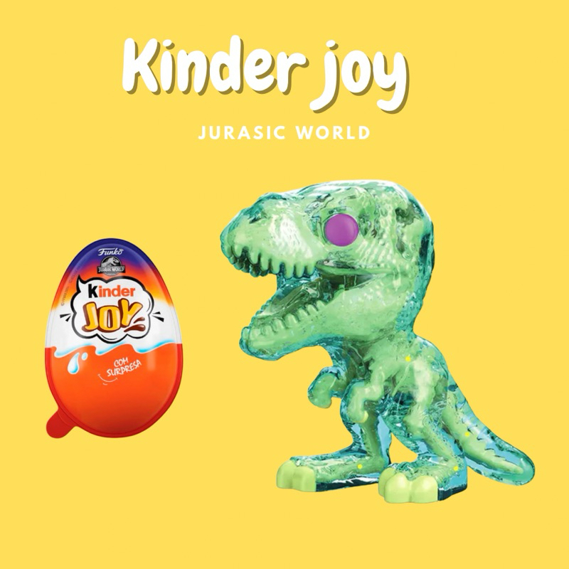 colecionável kinder joy t-rex brilha no escuro
