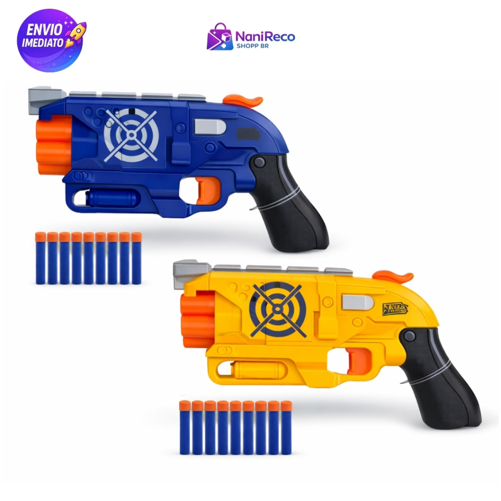 Lançador de Dardos de Espuma com 9 Peças Brinquedo Infantil Resistente e Divertido