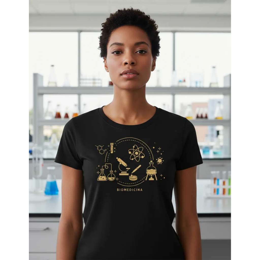 Blusa Universitária Curso de  Biomedicina,feminina,baby look,100% algodão modelos únicos