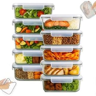 Kit até 12 potes Vidro hermético com tampa antivazamento 640ml Marmita em Oferta na Shopee