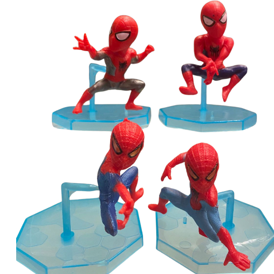 Boneco Homem Aranha Spider Man Action Figure Miniatura Marvel Enfeite Bolo de aniversário
