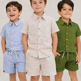 Conjunto Menino Infantil Maurinho Gola Polo FestasTecido Linho ALTO PADRAO em Oferta na Shopee