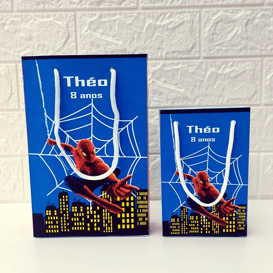 Sacolinha Personalizada Homem Aranha | Lembrancinhas | Sacolinha aniversario | Festa Infantil | Kit Aniversario | Kit