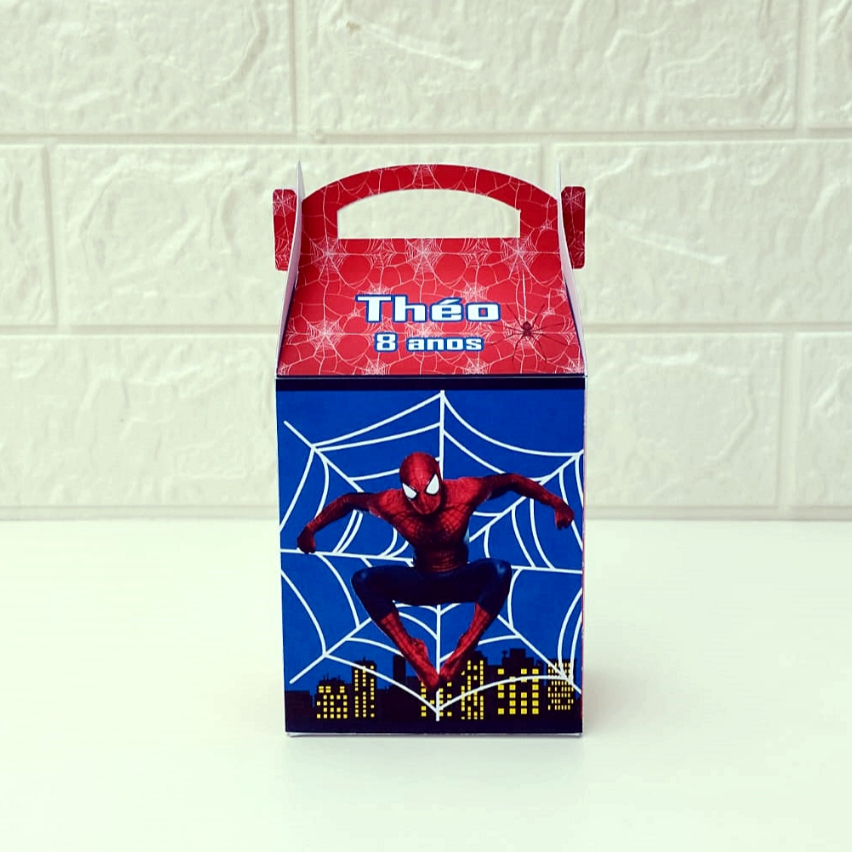 Caixa Maletinha Homem Aranha Personalizada | Festa Infantil | Lembrancinhas | Aniversario | Kit Festa