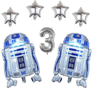 KIT R2D2 58cm BALÃO METALIZADO TEMA STAR WORS JEDI WARS DESENHO ANIMAÇÃO GUERRA NAS ESTRELAS NÚMEROSS em Oferta na Shopee