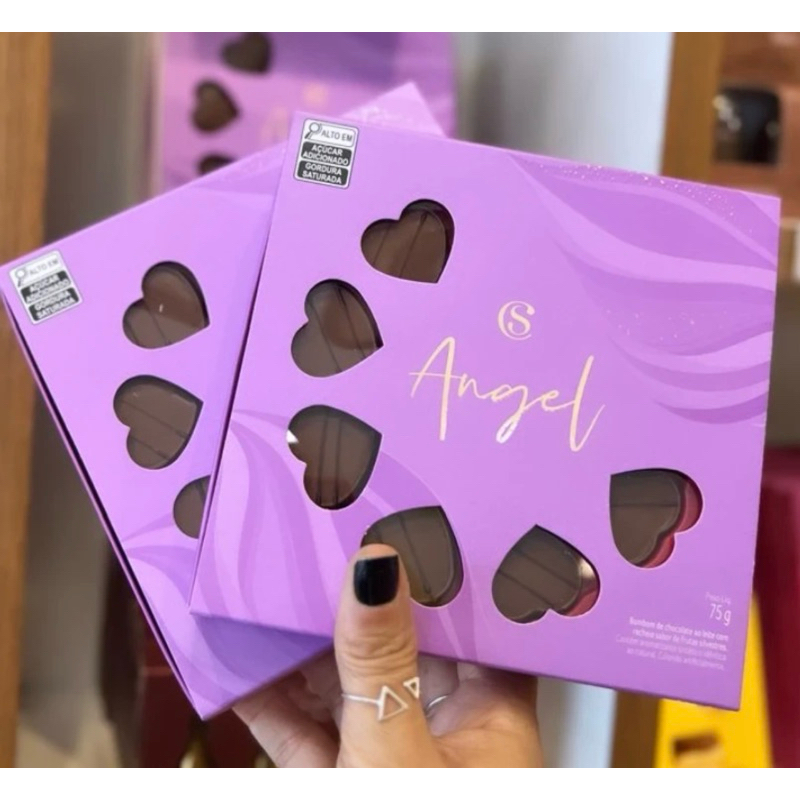 Caixa de Bombons Angel Coração Cacau Show 75g / Presente / Dia da Mulher / Chocolate — R$ 39,99 em Shopee