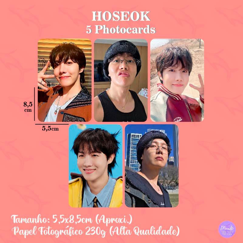 Hoseok 5 Photocards (Ler Descrição) em Oferta na Shopee