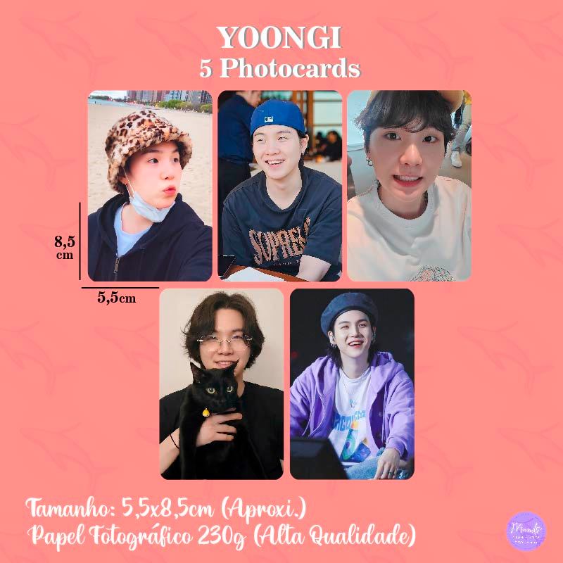 Yoongi 5 Photocards (Ler Descrição) em Oferta na Shopee
