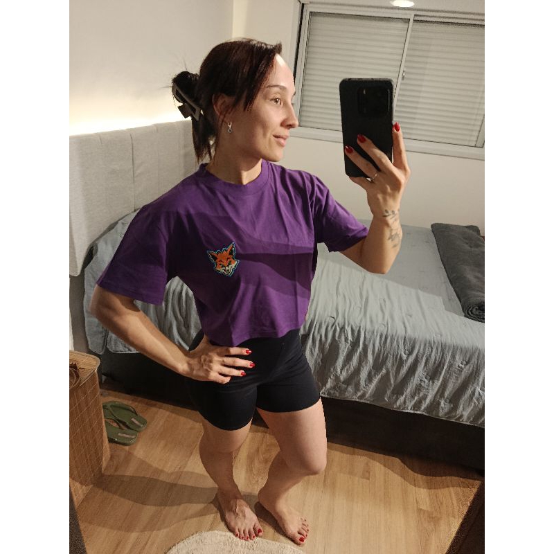 Cropped Roxo Fox