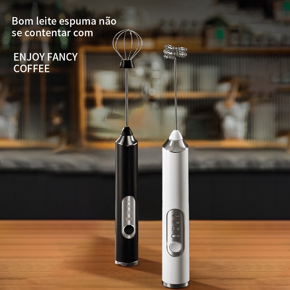 Batedor Misturador Mixer Elétrico para Bebidas Leite Café Clara de Ovo 2 em 1 taobiju/K29