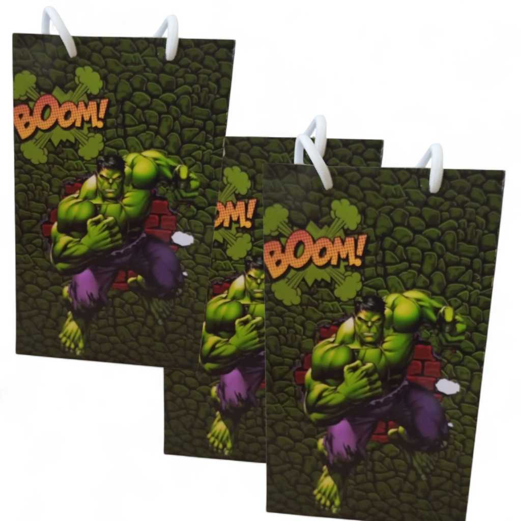Sacolinha Surpresa Personalizada INCRÍVEL HULK Lembrancinha Festa PEGUE E MONTE - Tamanho P -Envio Rápido