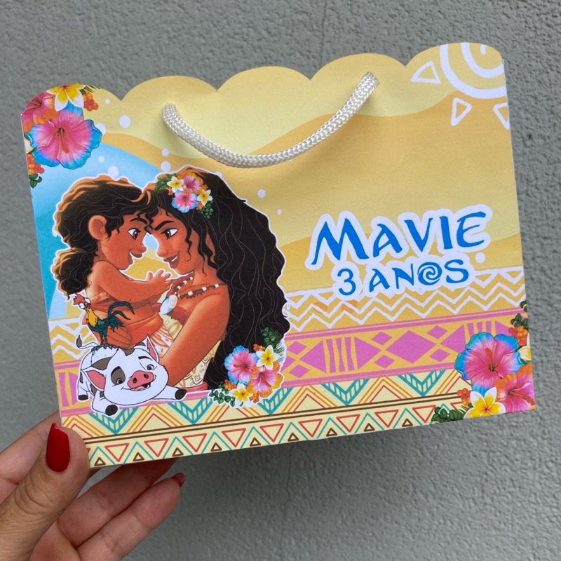 Sacolinha Surpresa Moana, Mimo Moana 2, Persinalizado Moana, Festa Moana