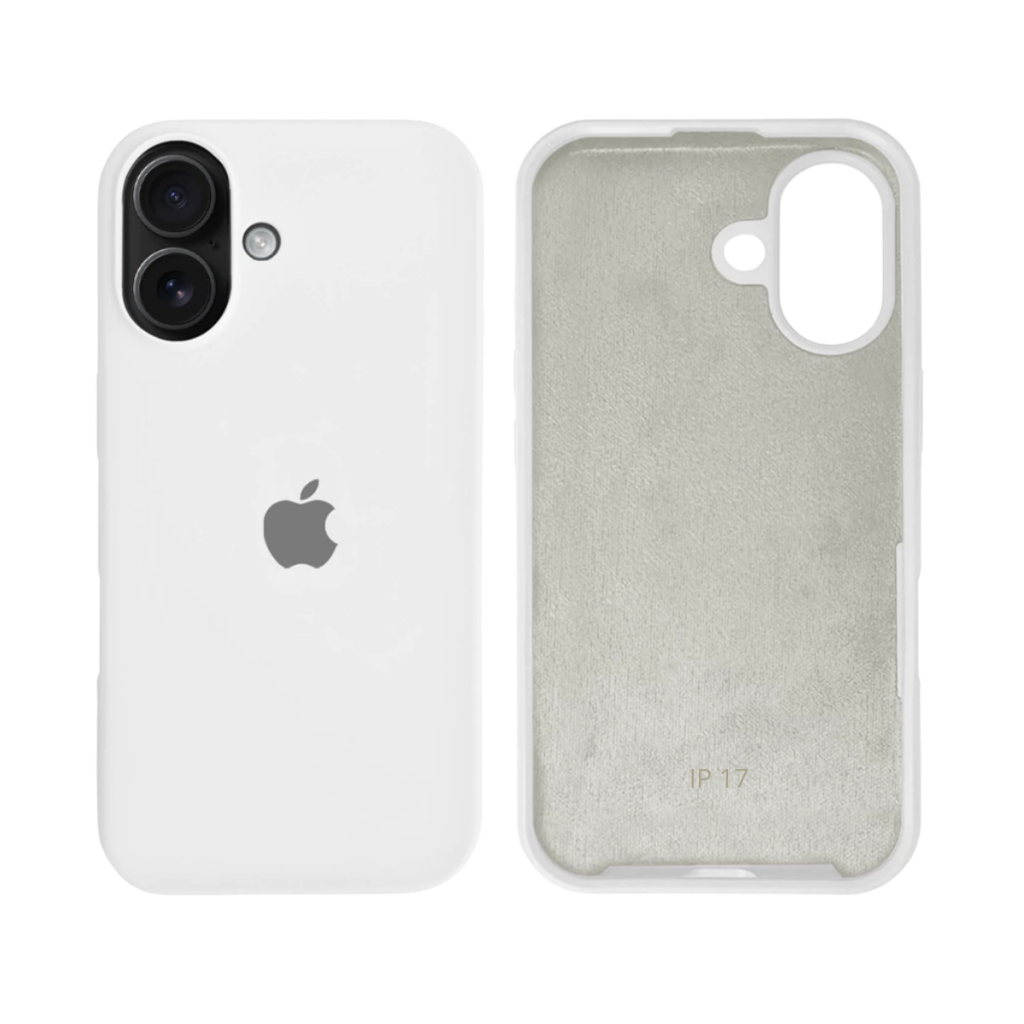 Capa iPhone 17 Silicone Antiqueda Interior Aveludado