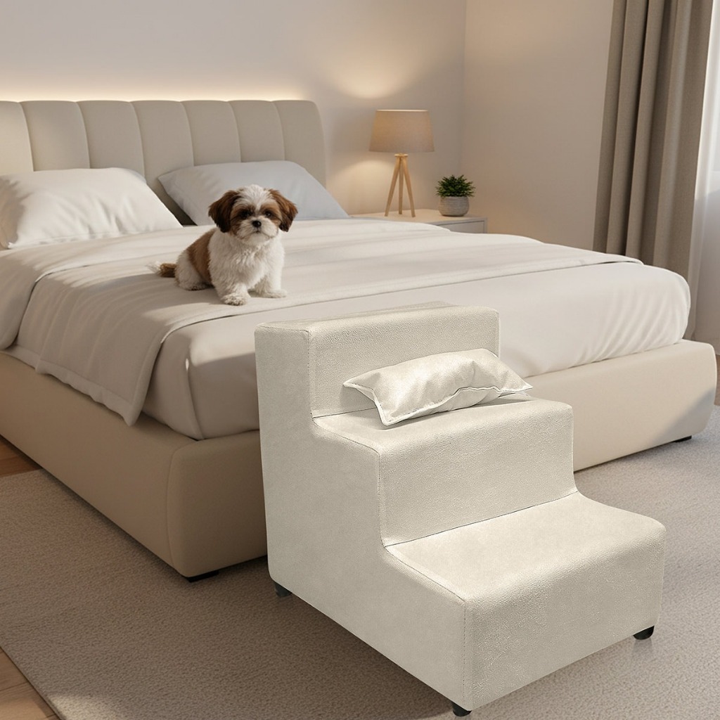 ENVIO IMEDIATO -Escada Pet Escadinha Para Cachorro Gato Subir Na Cama Sofá 3 Degraus Antiderrapante em Oferta na Shopee