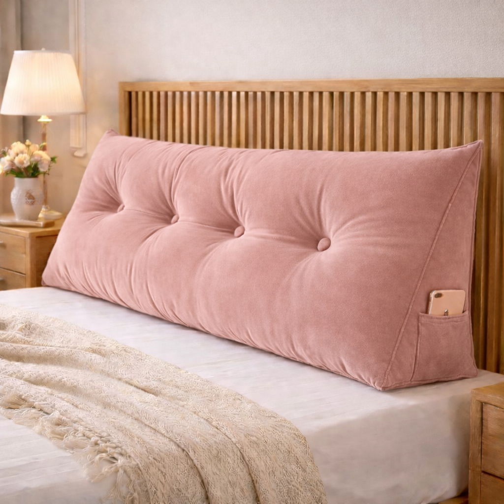 Almofada para Cabeceira Laly Apoio p/ Lombar Suporte p/ Celular Suede em Oferta na Shopee