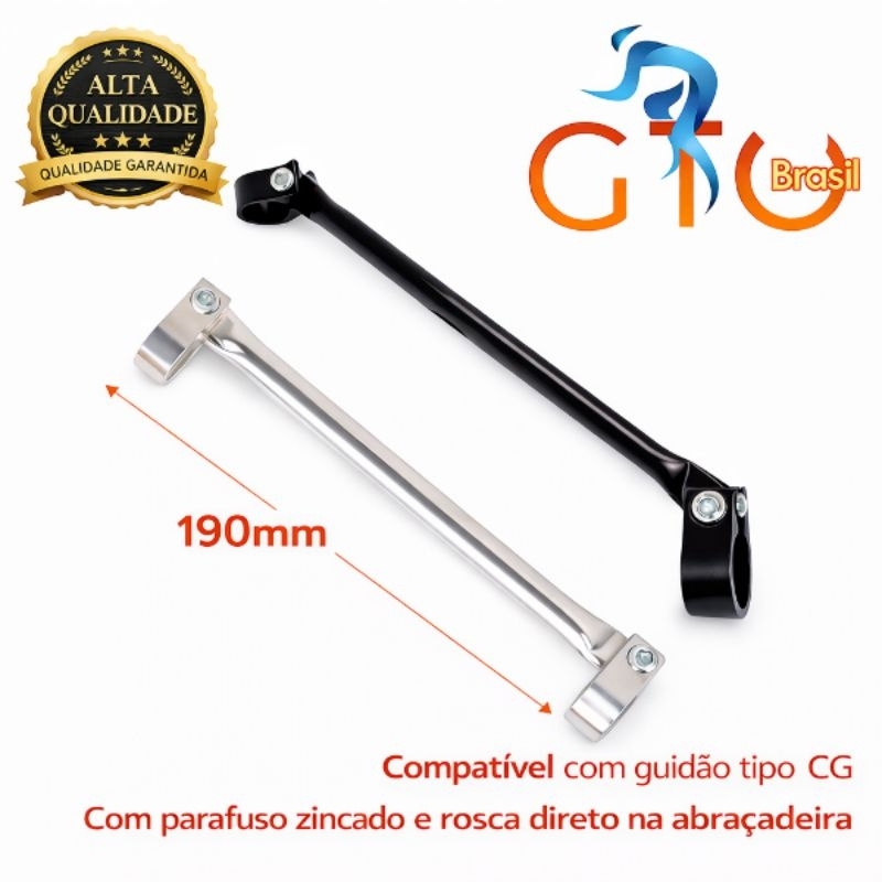 Barra Travessa Barrinha GTU Alumínio  Guidão  Reforço P/ Moto Bike Montadinha Grau em Oferta na Shopee