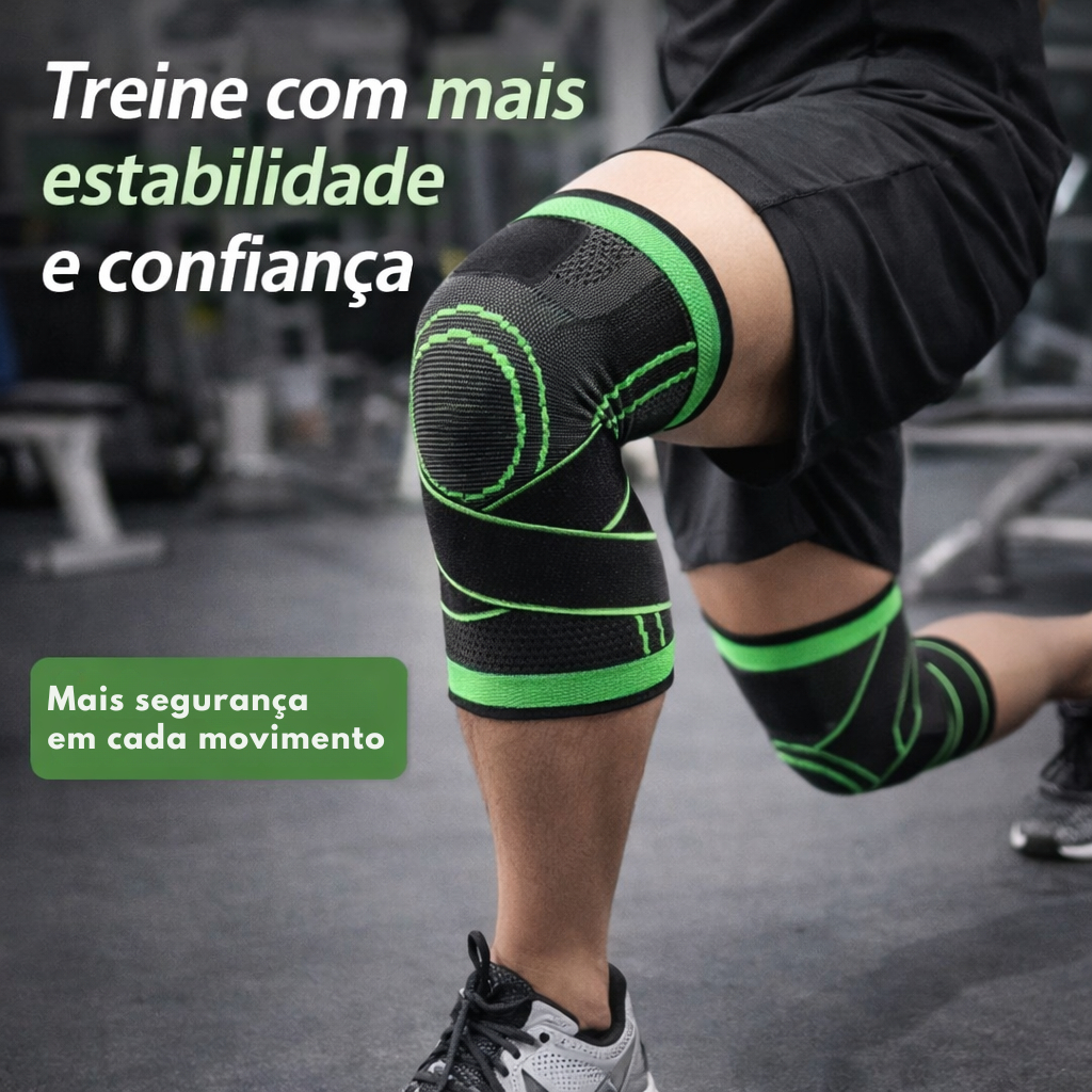Joelheira de Compressão Kit 2 Unidades Esportiva Suporte para Treino Academia