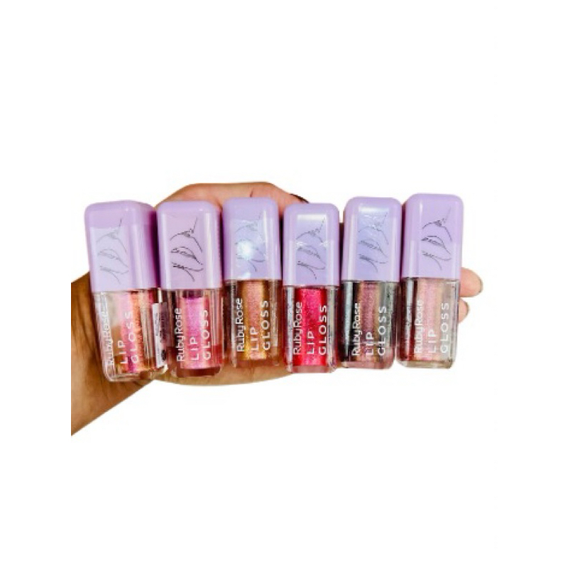 5ml Ruby Rose Lip Gloss com Hidratação Intensa e Glitter em Oferta na Shopee