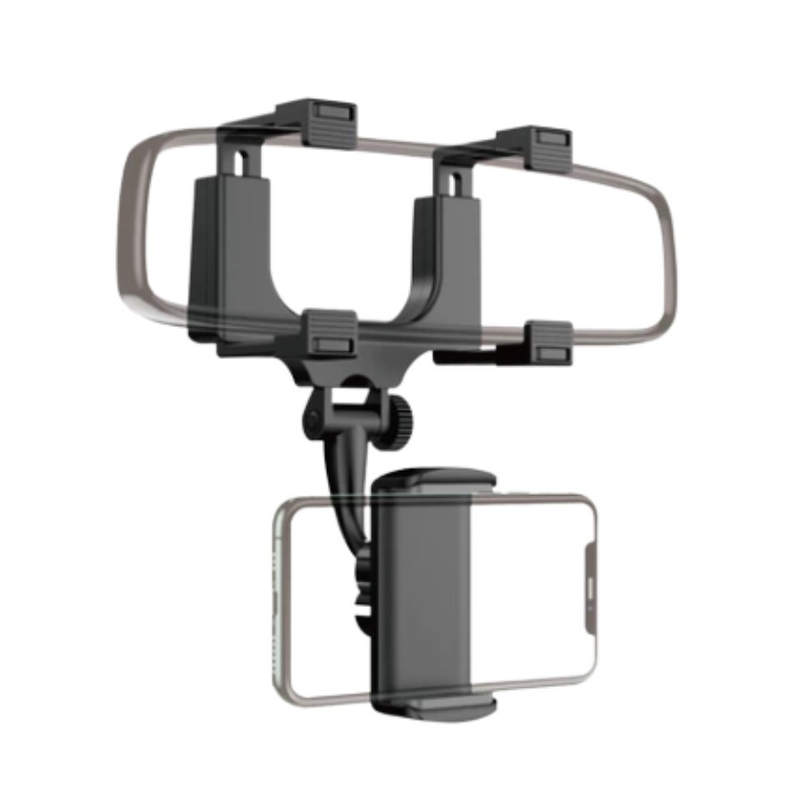 Suporte para Celular Smartphone com Apoio no Retrovisor Extensível Giro 360º