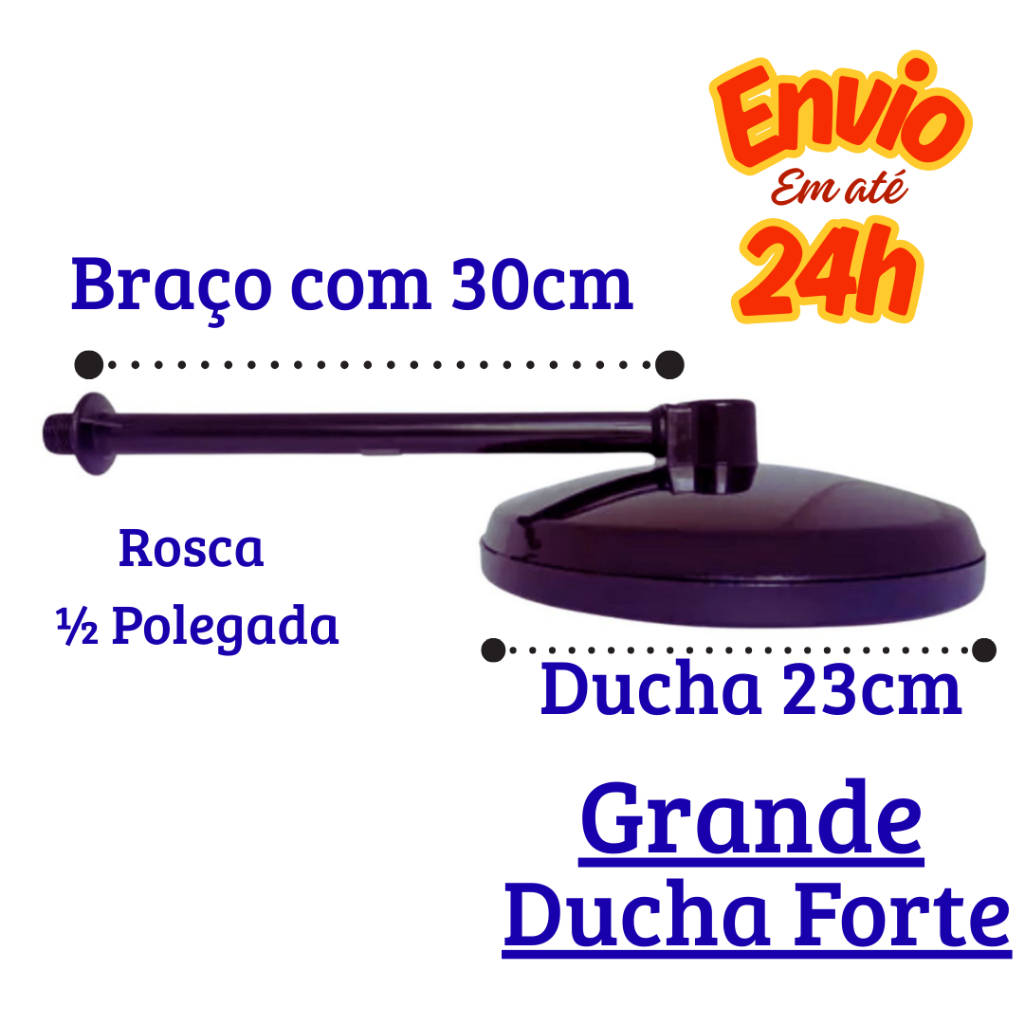 Chuveiro Grande para Banheiro Piscina 22,5cm Preto Ducha Fria Lazer em Oferta na Shopee