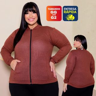 Jaquetinha Bomber Casaco Feminina Plus Size Blusa Ziper Casaco Frio em Oferta na Shopee