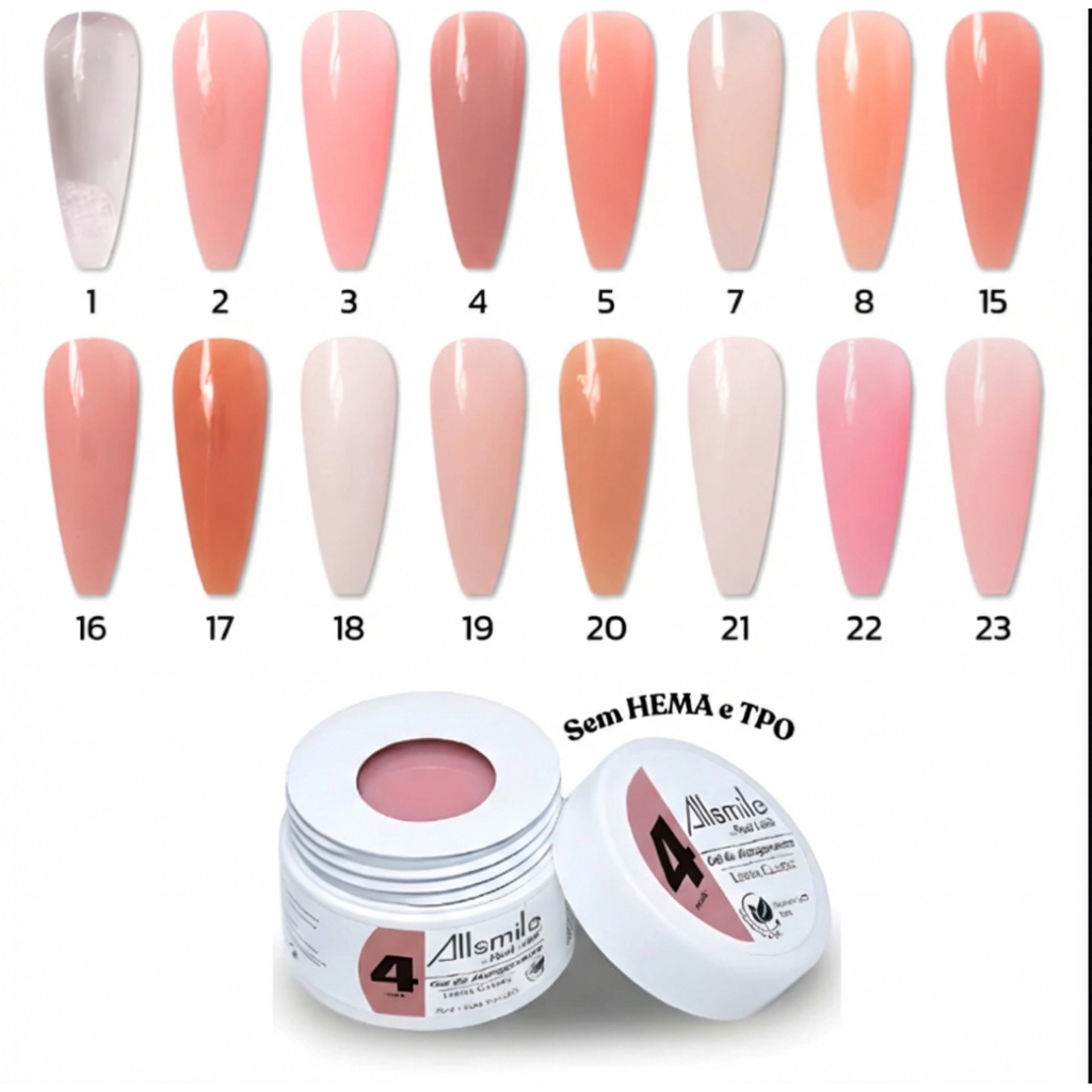 Kit 2 Sculping gel Real Love Sem HEMA e TPO Allsmile 15ml - Alongamento de Unhas