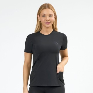 Camiseta Bolso Lateral Poliamida Esportiva Feminino Proteção Solar Fitness Selene