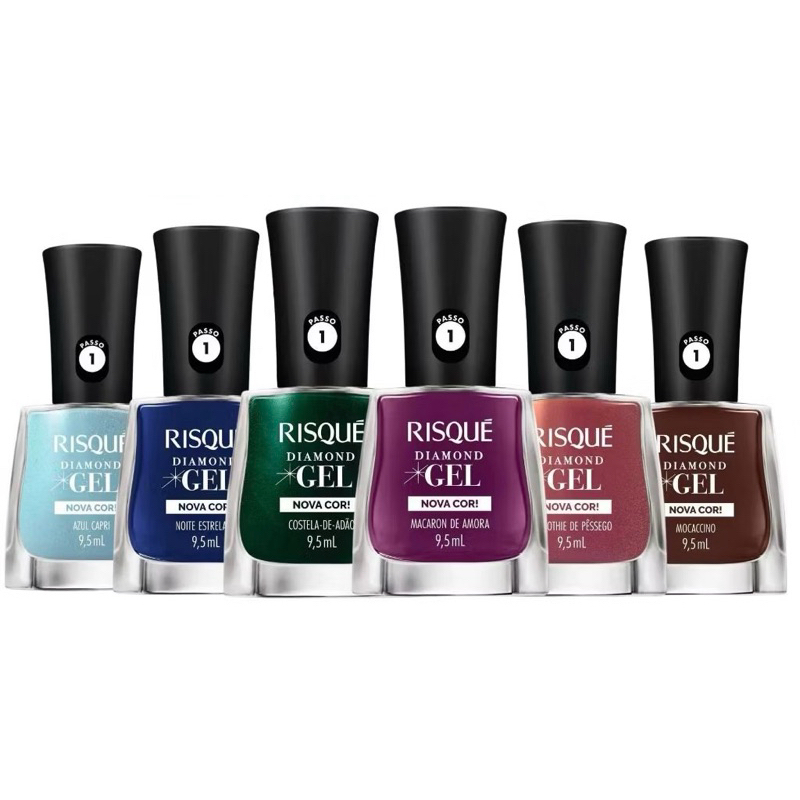 Kit Esmaltes Gel Risque Nova Coleção Risque Diamond Gel Nova Cor  Atacado - Escolher seu Kit