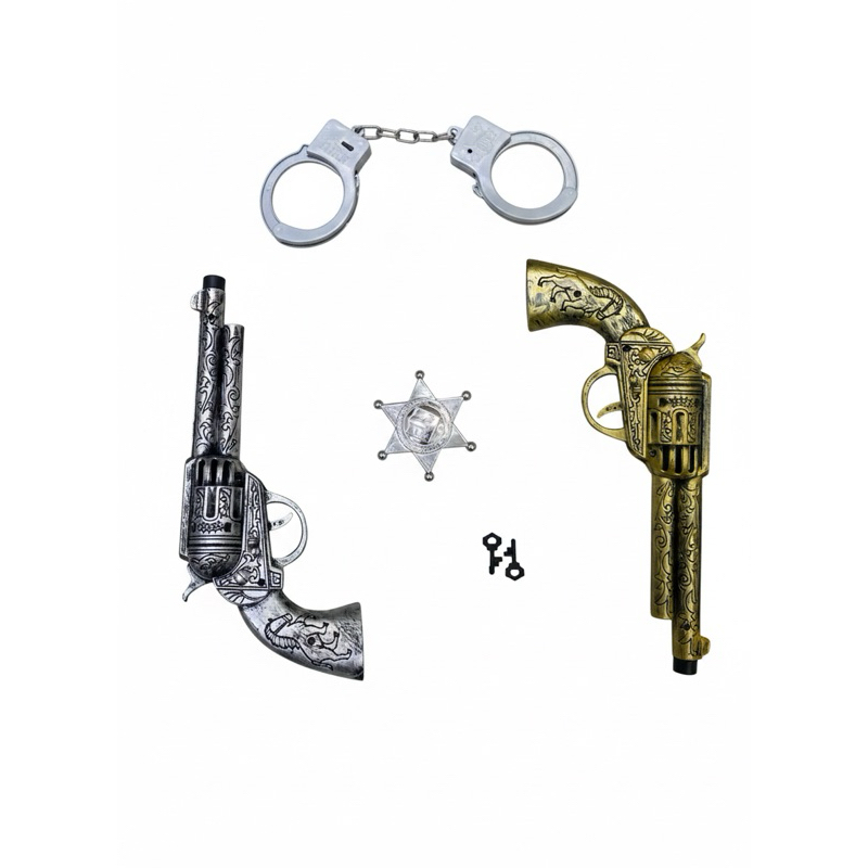 Acessórios para fantasia xerife cowboy faroeste forasteiro algemas estrela de xerife